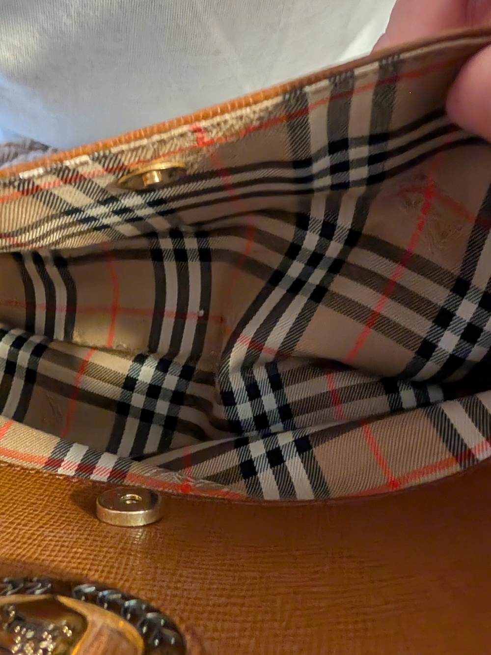 Pre-1999 Burberry Brown Leather Top-Handle Bag - Picture 7 of 7
